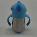 Munchkin Cool Cat Sippy Cup for Toddlers, Stainless Steel Straw Cup, 8 Ounce, Blue
