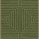 Lahome Neutral Geometric Green Easy Jute Rug, 3x5 Washable Entryway Front Porch Rug, Farmhouse Rhombus Non Slip Non Shedding Indoor Outdoor Carpet for Kitchen Balcony Laundry