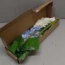 Real Touch Hydrangea Artificial Flowers, 2 Blue & 2 White Real Touch Flowers, 21" Faux Hydrangea Flowers, Fake Hydrangea Flowers for Outdoor Wedding Office Home Decor Table Centerpieces (4pcs)