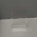 Acrylic Brochure Holder 8.5 x 5.5 Inch, 4 Pack, Bi-fold Flyer Desk Holder | Clear, Brochure Display Stands, for Pamphlets, Magazines, Leaflets, Literatures, Booklets, Countertop Organizer, Office