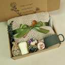 Get Well Soon Gift Basket- Relaxation, Birthday,Self Care Package, After Surgery Recovery, Sympathy Gift for Loss of Loved One, Thinking of You Set, Grief/Miscarriage for Women(Dark Green)