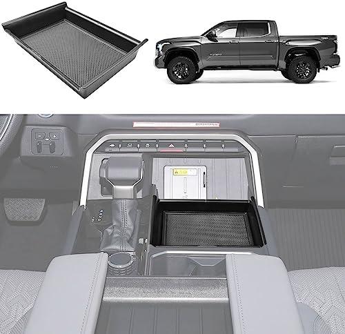 RUNROAD Lower Center Console Organizer Compatible with Toyota Tundra 2022-2025 / Sequoia 2023-2025 Accessories, Fit 2023 Tundra SR SR5 Limited TRD PRO Armrest Secondary Storage Tray (Lower Console)