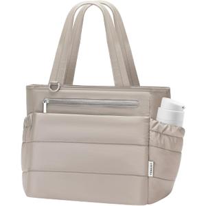 Lunch Box Tote Bag - Versatile Soft Insulated Lunchbox for Women - Lightweight Stylish Simple Lunch Pail Reusable Large Cooler Bag for Adults Work Office Camping Picnic Travel Outdoor Trips Camel 10L