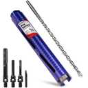 1-1/2" Pro Dry Core Drill Bit with Pilot Bit & 3 Adapters (SDS Plus/SDS Max/1/2 Hex), Upgraded-Welded Core Bits for Concrete with Rebar, Masonry, Brick, Mortar - 9.5" Depth, 5/8"-11 Thread