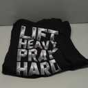 Lift Heavy Pray Hard Tshirt Gym Christian Gift Jesus Faith Pullover Hoodie 2XL
