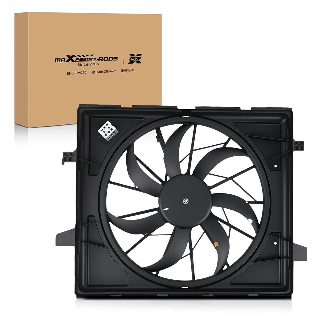 maXpeedingrods Engine Radiator Cooling Fan for Jeep Grand Cherokee | for 2011-2021, for Dodge Durango 3.6L V6 2011-2020, for Durango 5.7L/6.4L V8 2011-2015 Replace # 621-498 622660 55037992AD