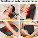 iKristin Back Massager with Heat,Shiatsu Neck Back Massager Pillow,Deep Tissue Kneading Back Massage,Massage Pillow for Shoulders,Legs,Foot,Body Muscle Relief,Neck Massager for Women/Men/Dad/Mom