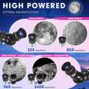 Telescope, Telescope for Adults High Powered, 90mm Aperture 800mm Professional Refractor Telescopes for Adults Astronomy Beginners with AZ Mount Stainless Tripod, Carry Bag and Moon Filter