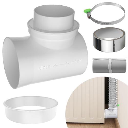 Dryer Vent Connector Kit, 90 Degree Dryer Vent Elbow, 4" ABS Elbow for 4 Inch Dryer Hose in Confined Spaces, OEM Replacement with Smooth Interior - Prevents Hose Crushing & Saves Space