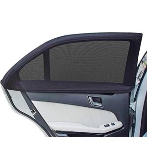 Car Window Shades, 2 Pack Breathable Mesh Car Side Back Window Sun Shades, Stretchy Window Screen for Baby Family Pet UV Protection, Window Covers Fit for Most(95%) of Cars - (Medium 39"x19")