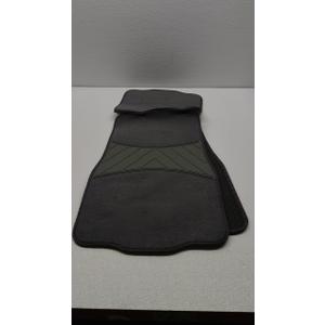 RoadWear Automotive Rubber and Carpet Floor Mats: 4 Piece Set (Front + Rear), Universal Fit, Grey (109-14)