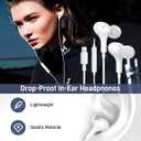 iMangoo for Apple MFi-Certified Headphones for Lightning Wired Earbuds Magnetic Ear Buds with HiFi Bass,3 Ear Tips Mic Corded Earphones for Gym, Commuting for iPhone 14 Plus 13 12 11 Pro Max White