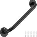GORWARE Stair Railing Indoor,3FT Pipe Stair Handrail,440LBS Load Capacity Black Galvanized Iron Hand Rail,Industrial Wall Mounted Metal Staircase Handrail for Stairs Porch,Safety Handle