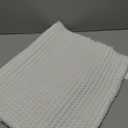 White Bathroom Rugs, Waffle Bath Mat Non Slip Washable, Super Absorbent & Quick Dry, Small Boho Bath Mat Farmhouse Bathroom Decor, 18'' x 30'', White