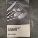 KIKCOIN 40 Pack Silverware Set for 8, Food-Grade Stainless Steel Flatware Set, Heavy Duty Mirror Polished Cutlery Utensils Set with Knives Spoons and Forks Set for Home Kitchen Restaurant Wedding