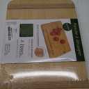 Lipper International Bamboo Wood Kitchen Cutting and Serving Board with Non-Slip Cork Backing, Medium, 13-3/4" x 9-3/4" x 5/8"