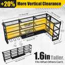 XLarge 64''W Power Tool Organizer Wall Mount | Modular & Corner-Fit 820lbs Garage Storage Rack with 8 Cordless Drill Holder | 4-Tier Heavy Duty Utility Shelf for Battery Workshop Organization