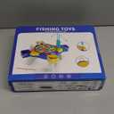 Magnetic Fishing Game Toys Kids 3-5, Including 48 Fishes and 8 Fishing Poles Rotating Board Game with Music, Party Game Toys for Kids Age 3 4 5 6 7 8 and Up (Blue)