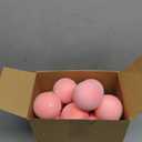 Liliful 24 Pcs Large Christmas Velvet Beads Garland for DIY Craft Flocking Ball Christmas Tree Ornament Hanging Beads for Xmas Tree Fireplace Decoration Holiday Supplies(Pink)