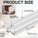 Yaocom 4 Strip White 32 Inch Vinyl U-Shape Door Bottom Seal, Slide on Weatherstrip Interior Door Bottom to Block Light and Reduce Noise Fits 32 x 1-3/8 Doors, Fills 1/2 1-1/2 Gaps