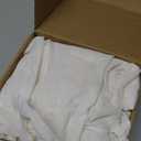 XOGUIBO Vintage Ruffle Shower Curtain with Cute Bow - Linen Textured Farmhouse Shower Curtain for Bathroom,Cream,60" W x 72" L