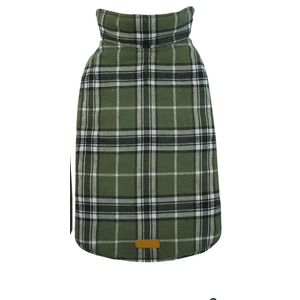 Kuoser Waterproof Dog Coat, Reversible Dog Jacket for Medium Dogs, Adjustable Durable Doggie Winter Coat Warm Puppy Cold Weather Apparel Breed, Green XS