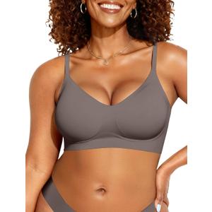OEAK Womens Wireless Jelly Bras Comfortable Push Up Bra No Underwire Gel Bra Full Support Lift Everyday Seamless Tshirt Bras (XS)
