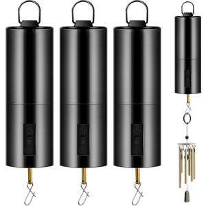 3 Pieces Hanging Black Rotating Motor Wind Spinner Mobile Battery Operated Motor Multi-Purposes Rotatable Hook for Garden Decoration Accessory Supplies