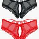 Women’s lace briefs sexy panties with cage back M