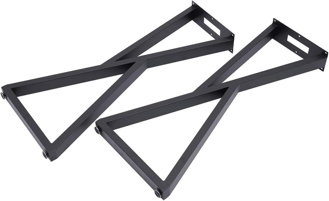 DIY Industrial Style Desk & Bench Legs - 32 Inch, Black with 13 Screws & 4 Non-Slip Foot Pads for Coffee & Side Tables