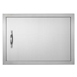 VEVOR BBQ Access Door, 24W x 17H Inch Single Outdoor Kitchen, Stainless Steel Flush Mount, Wall Vertical With Handle, for BBQ Island, Grilling Station, Outside Cabinet