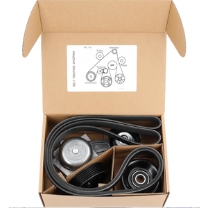A-Premium Engine Serpentine Belt Drive Kit with Tensioner & Idler Compatible with Chevrolet, GMC, Isuzu, Oldsmobile & Workhorse Cars - C1500 2500 3500, Tahoe, Savana, Express & More, 4.3L 5.0L 5.7L-C