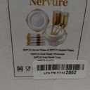 Nervure 350PCS Gold Plastic Plates - Gold Plastic Dinnerware Sets for 50 Guests - 100 Disposable Plates, 150 Silverware, 50 Cups, 50 Napkins for Wedding & Party