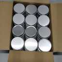 48 Pcs 1 oz Tins Silver Aluminum Tins Cans Top Round Steel tins Cans with Screw Lid Screw Lid Containers