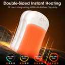 OLV Hand Warmers Rechargeable 2 Pack Strong Magnetic 18Hrs Longer Heating Portable Pocket-Sized Hand Warmer 6000mAh USB Hot Heater Birthday Gifts for Men Women Camping,Golf,Hunting,Travel Essentials