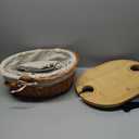 Picnic Basket for 2 with Table and Blanket, Collapsible Cooler Bag Insulated, Picnic Set for Beach Picnic Hamper Picnic Date Essentials for Outdoor Picnic Accessories Bridal Shower Gift (Grey Lining)