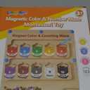 Magnetic Color and Number Maze, Montessori Toys for 3+ Year Old, Wooden Magnet Board Counting & Color Sorting Toddler Activities, Educational Fine Motor Skills Toys Gifts for 3-5 Years Old Boys Girls