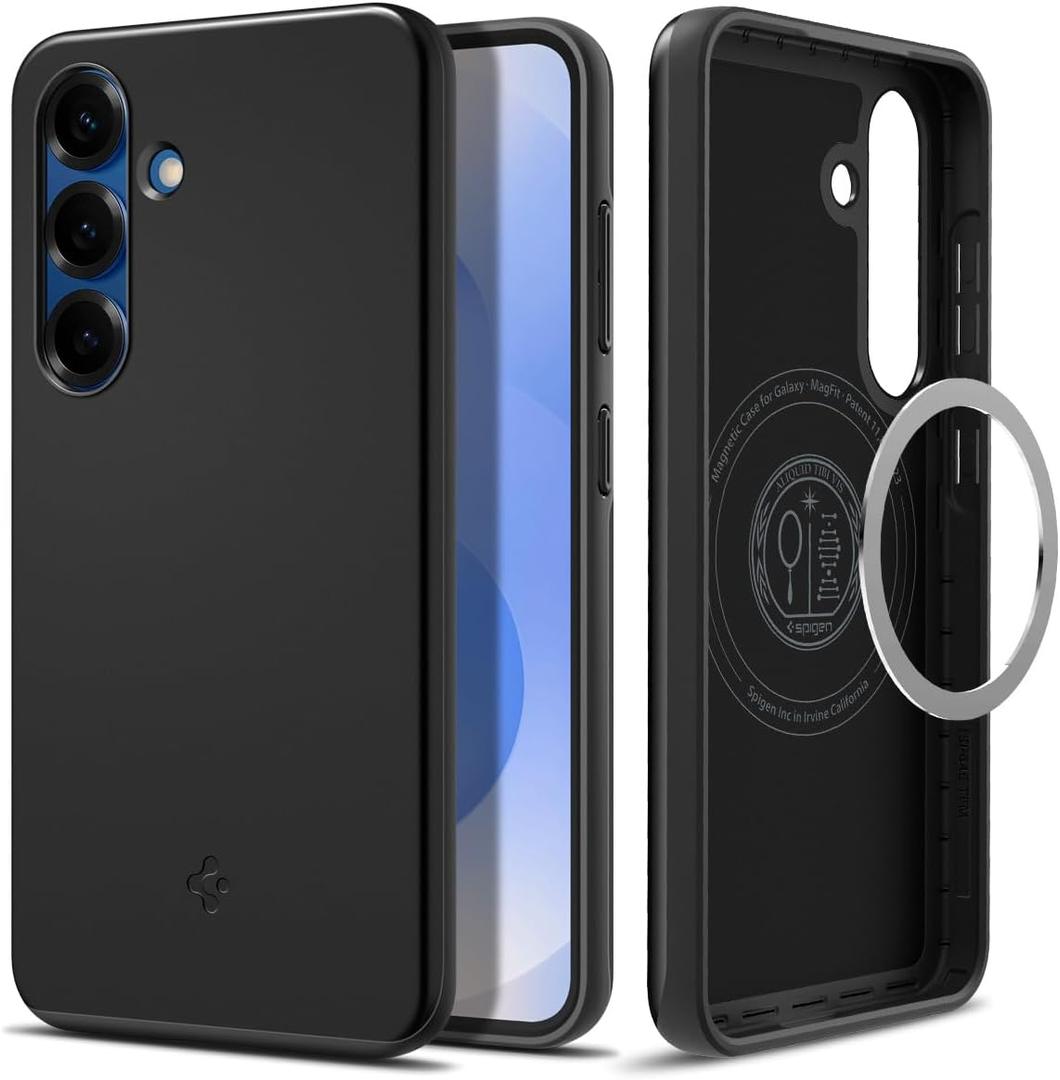 Spigen Thin Fit MagFit Designed for Galaxy S25 Case (2025) - Black