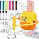 Drawing Robot for Kids, Interactive Educational Drawing Machine with Voice Interaction, Montessori Painting Learning Toy with 150 Word Cards, Birthday for Boys Girls 3 4 5 6 7 8