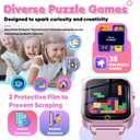 Kids Smart Watch for Girls Age 3-12 with 35 Puzzle Games, HD TouchScreen Smart Watch for Kids with Dual Camera, Video Player, Learning Card, Toddler Christmas Birthday Gifts Toy for Girls 5 6 7 8 9 10