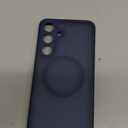 CANSHN Designed for Samsung Galaxy S25 Plus Case (2025) [Full Camera Protection] [Compatible with Magsafe] Translucent Matte Back Protective Phone Cover, Deep Blue