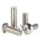 2 x M6-1.0 x 16mm Button Head Socket Cap Screws, Allen Socket Drive, Stainless Steel 18-8, Bright Finish, Quantity 25