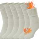 BomKinta Wool Hiking Socks Women - Merino Thick Warm Thermal Boot Socks - Winter Cozy Crew Sock Gifts Size 5-11