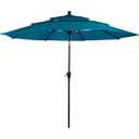 Pure Garden 10-ft Steel Blue Push-button Tilt Market Patio Umbrella