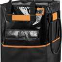 Reusable Grocery Bag on Wheels, 130L Large-Capacity Zippered Roller Tote, Carries Up to 90 LBS, Lightweight for Groceries, Laundry, Moving, Storage