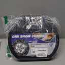 Snow-Chains Auto Fixing 1 Min Quick Fit Easy Installation Tire-Chains, Portable Reusable Universal Emergency Tire Traction Chain for Passenger Car, Pickup Trucks and SUV - Set of 2 (HKN-110)