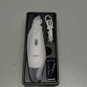 LuckyTail Pet Nail Grinder for Dogs and Cats - Super Quiet and Low Vibration Electric Dog Nail Grinder with 2 LED Lights - USB Rechargeable and Cordless - 2 Speeds - Small to Large Pets (White)