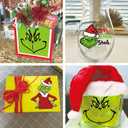 3Pack 5 Inch Christmas Face Stickers for Crafts Large Vinyl Faces Eyes Pitcher Transparent Decals for Ornaments Glass Drinking Cups Wood Decorations Balls Party Supplies (hoho12)