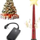 Enlfjoss Wireless Remote Control Outlet, Christmas Magic Wand Tree Lights Remote Control with Music, Suitable for Halloween, Thanksgiving, and Christmas Parties