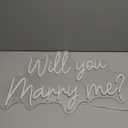 Will You Marry Me Neon Sign for Wall Decor Wedding LED Letters Neon Sign Powered by USB Light Sign for Proposal Decorations Wedding Party Valentines Day Girlfriend
